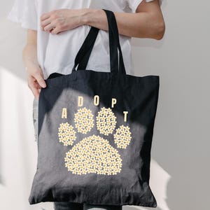 Pfotenabdruck Einkaufstasche, Geschenk für Hundeliebhaber, Öko-Tasche, wiederverwendbare Einkaufstasche, Strandtasche, Badetuchtasche, Tragetasche, Geschenk für Hundeliebhaber