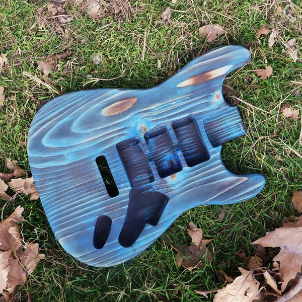 Guitar,Stratocaster guitar HHH body, matte blue strat body,Stratocaster body,fender body