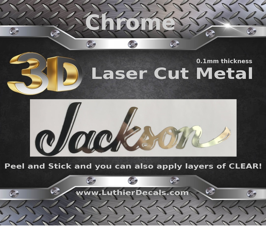 Jackson Guitar Decal Head Stock Restoration 3d Laser Cut Metal Etsy
