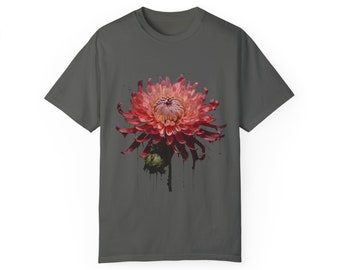 Red Chrysanthemum T-shirt 3