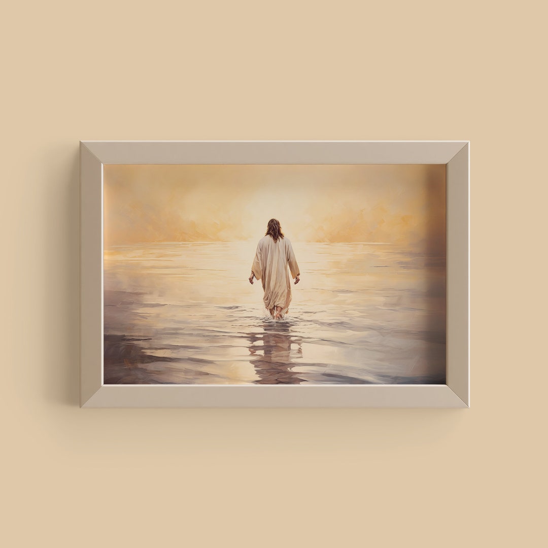 Walking on Water | Jesus Portrait | Digital Oils Art Piece | Digital ...
