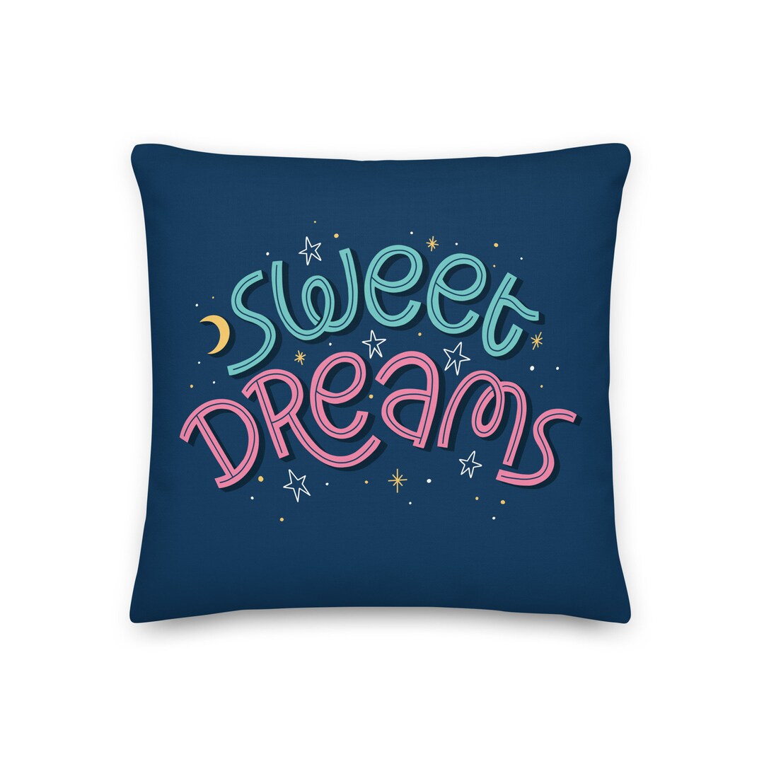 Sweet Dreams Throw Pillow Throw Pillow for Kids Room Baby Nursery Room