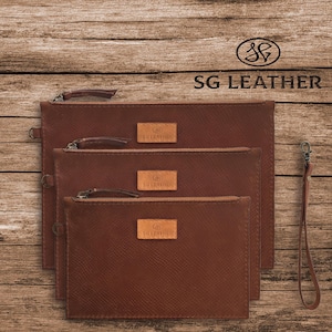 Cartera de piel, cartera de mano, cartera de piel con cremallera, funda para teléfono, organizador de maquillaje y cartera para pasaporte, regalo personalizado para ella