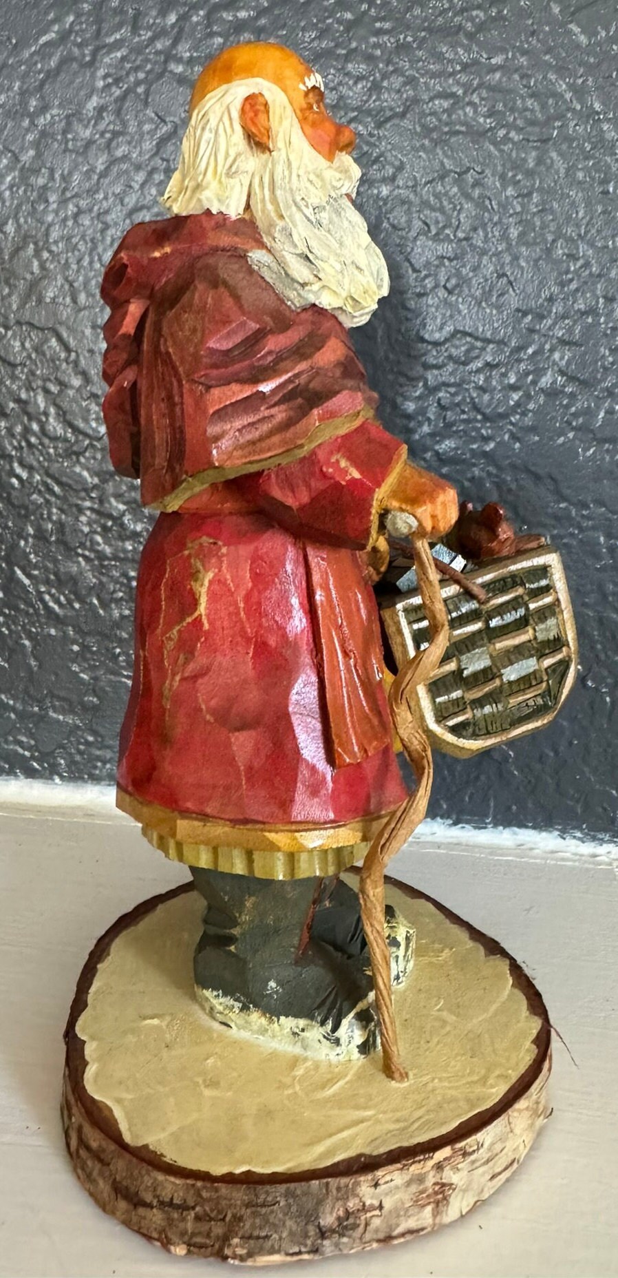 Unique Santa Wood Hand Carved Unique Santa One of a Kind Joe Perkins Christmas Santa ...