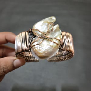Mother Of Pearl Gemstone Bangle Wire Wrapped Bracelet Handmade Bangle Adjustable Cuff Bracelet Antique Copper Wire Jewelry Designers Gifts