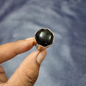 Black Onyx Copper Wire Wrapped Ring Onyx Gemstone Ring Handmade Ring Jewelry Adjustable Ring Round Onyx Copper Wrap Jewelry Gift