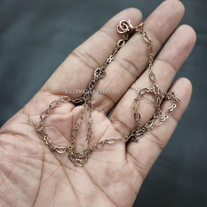 Top Quality Copper Chains Necklace Adjustable Chain Copper Chains for Gift Handmade Copper Chain Pure Copper Chain Unisex Copper Gift Chain