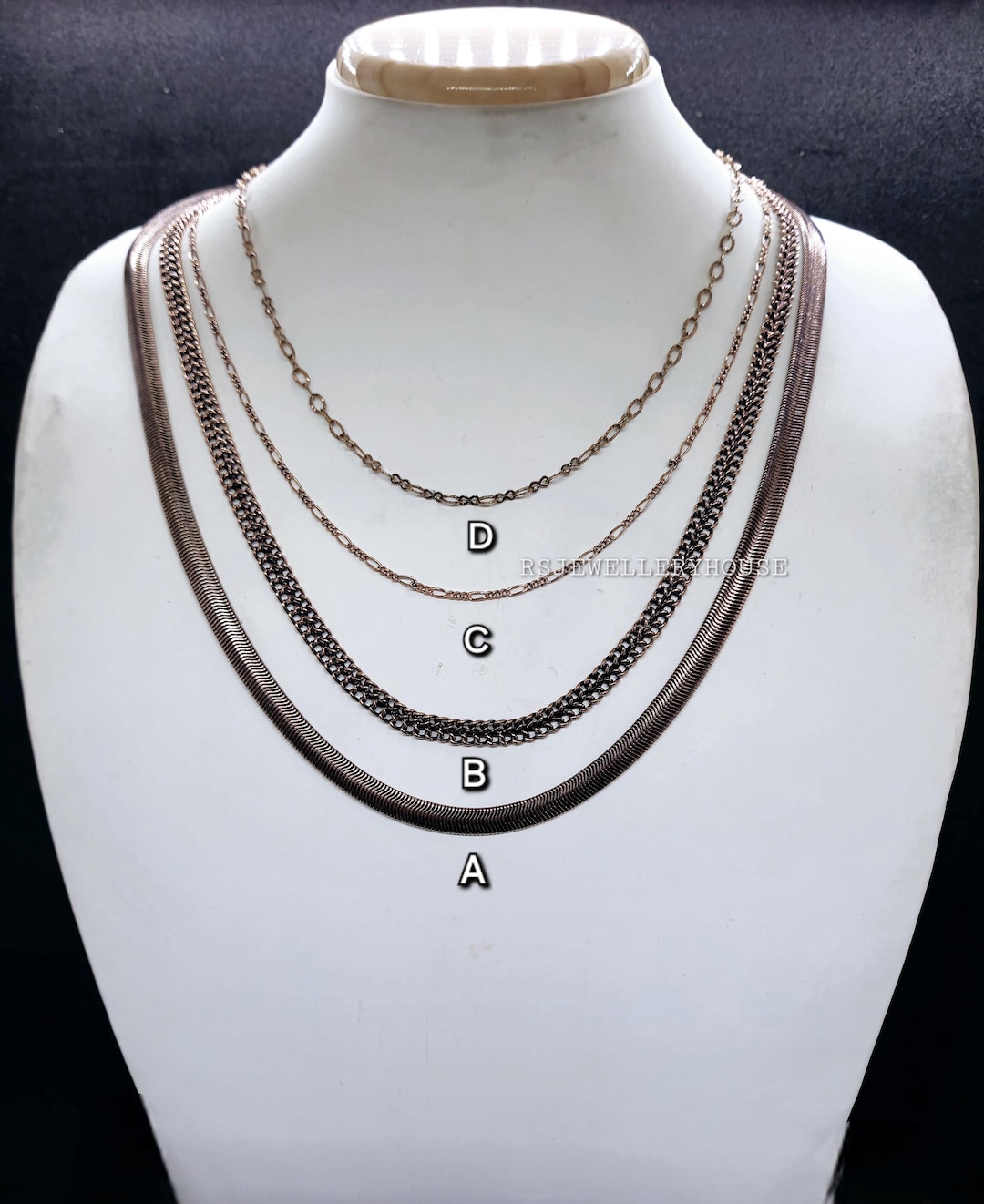 Top Quality Copper Wire Wrapped Chain Necklace 18