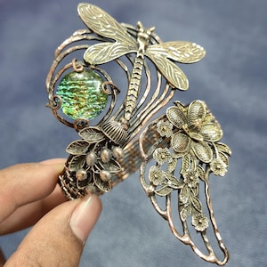 Australian Triplet Opal Gemstone Wire Wrapped Bangle Adjustable Cuff Handmade Jewelry Copper Bracelet Statement Copper Jewelry Pretty Gifts