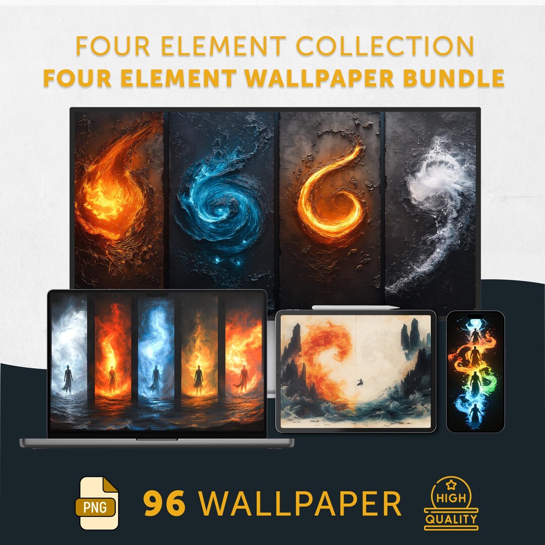 Four Element Wallpaper Fire Water Air Earth | Fantasy Nature Wallpaper ...