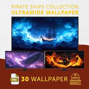 Piratenschiff Ultraweitwinkel Wallpaper: 4K Kinematische Spiele (Digitaler Download)