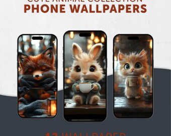 Cute Phone Wallpaper, Cozy iPhone Background, Cute Anime Mobile Wallpaper, Ghibli Inspired Android Wallpaper, Cute lofi Phone Wallpaper