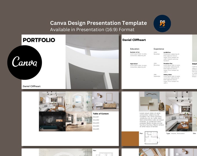 Canva Template for Architecture Portfolio Presentation | Modern ...