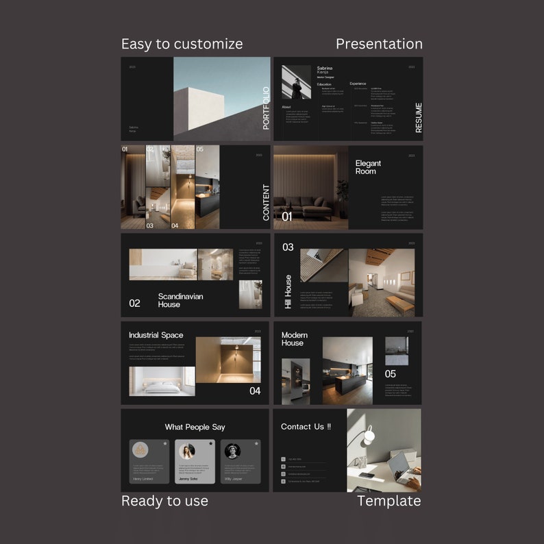 Buy Canva Template for Architecture Portfolio Presentation | Modern ...
