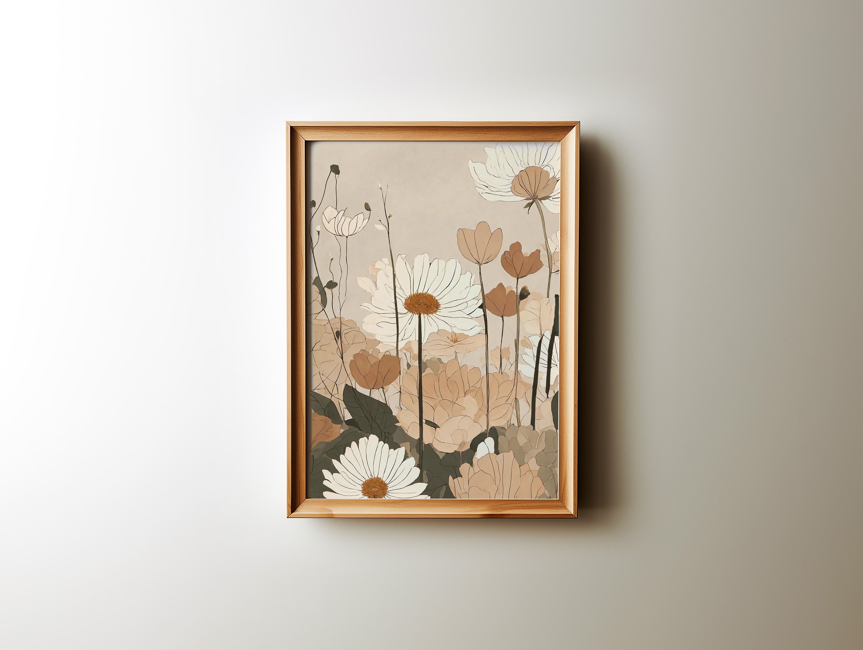 Japandi Wall Artdownloadable Printsfloral Modern Artmodern Artwork