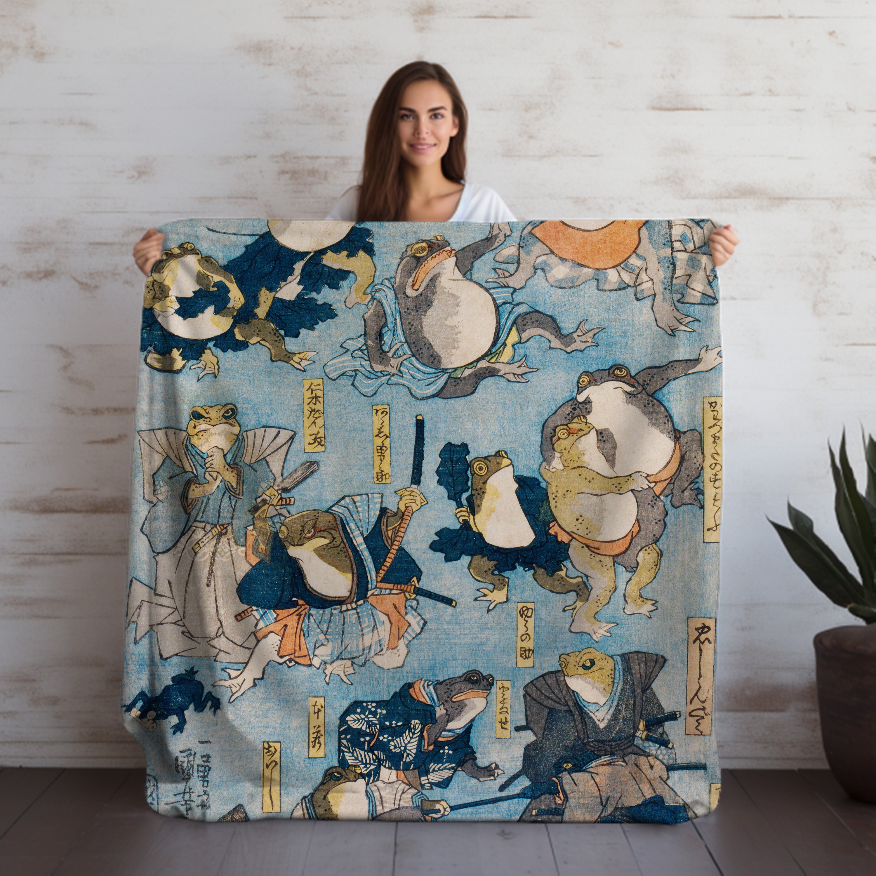 Japandi Japandi Art Velveteen Throw Blanket Ultrasoft Plush Throw