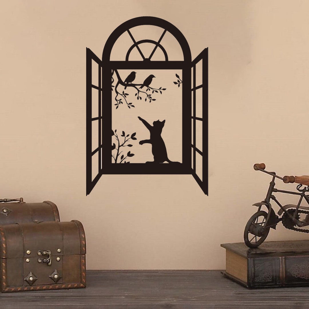 MXZLBY Decoración Artística De Pared De Gato Línea De Metal Abstracta Escultura De Arte Minimalista Adornos Creativos De Dibujo De Linea Para