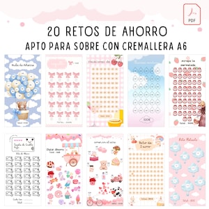 20 Hermosos Retos de Ahorros - Colección Rosa - Español