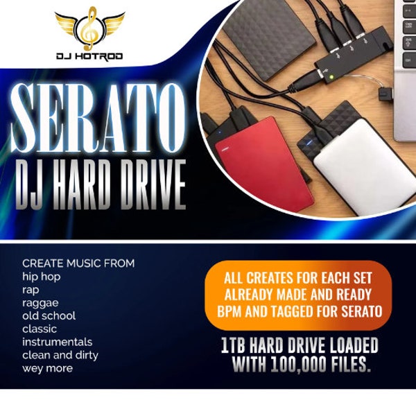 1TB SSD Harddrive DJ Library