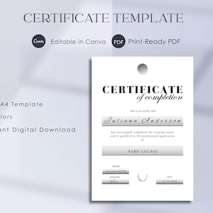 Microblading Certificate Template • PMU Brow Lash Training (Canva Editable, Digital Download)