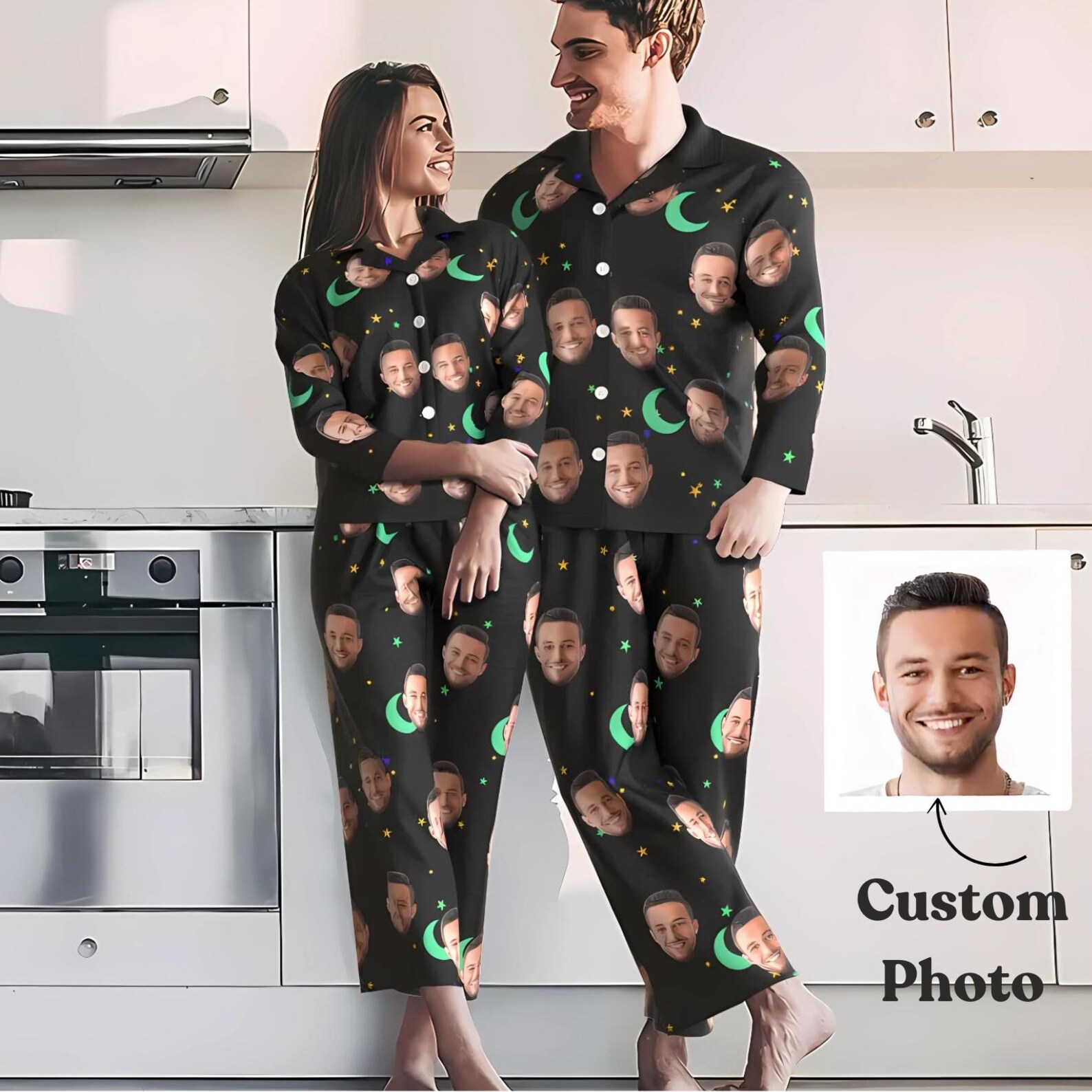 Personalized Photo Face Pajamas, Custom Pajama Pants, Personalized ...