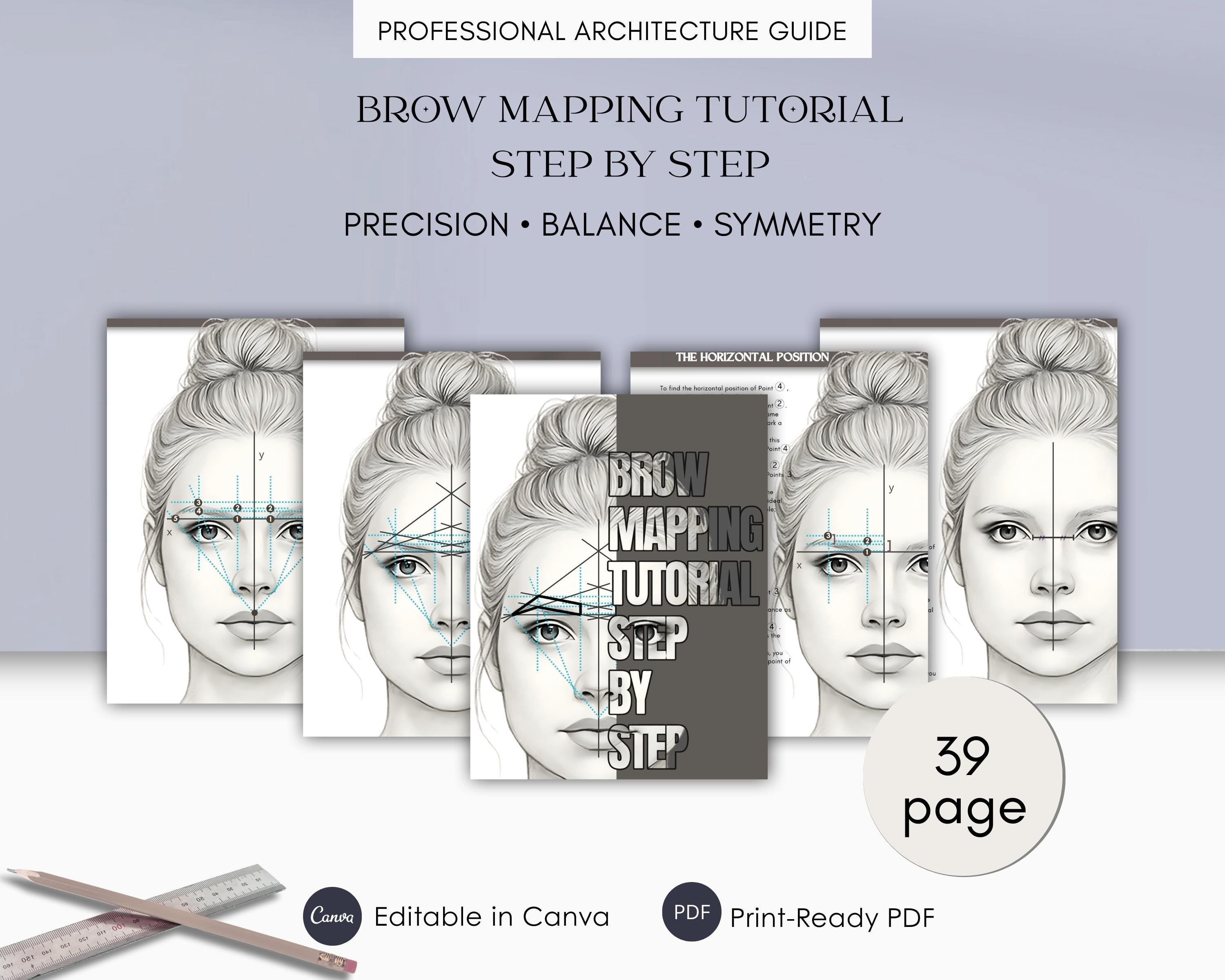 Brow Mapping Tutorial | Step-by-step Eyebrow Architecture Guide (PDF ...