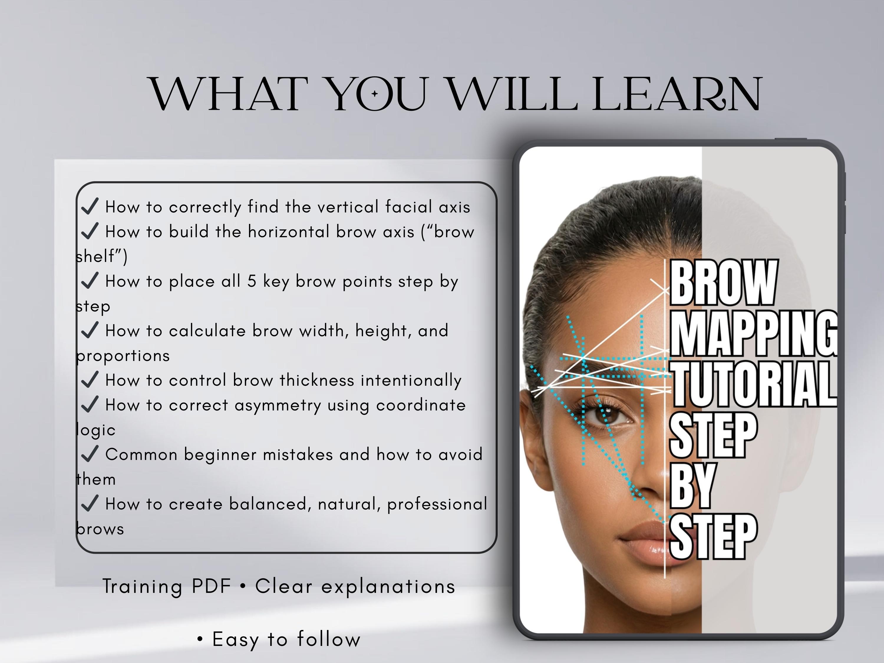 Brow Mapping Tutorial | Step-by-step Eyebrow Architecture (PDF Pattern ...