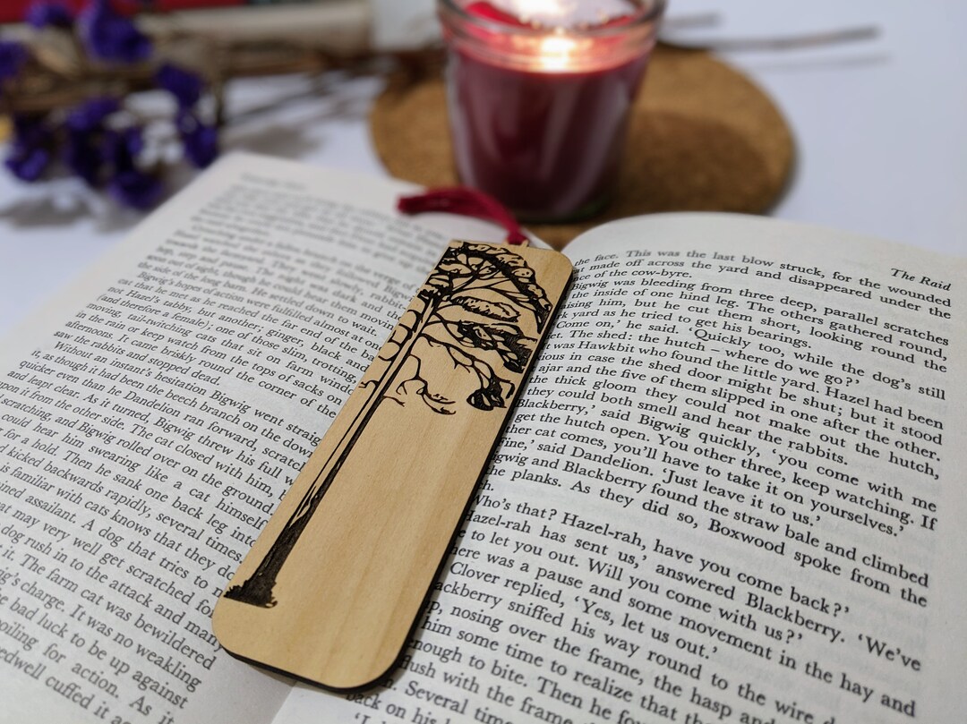 Laser Engraved Wooden Bookmark, Personalized Aspen Wood Gift - Etsy