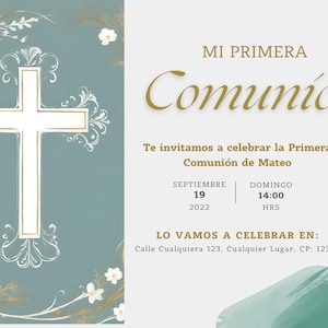 Template invitation first communion