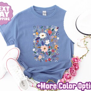 Wildflower Tshirt, Wild Flowers Shirt, Floral Tshirt, Flower Shirt, Gift for Women, Ladies Shirts, Best Friend Gift Shirt,Nature Lover Shirt