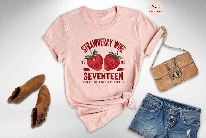 Strawberry Vintage Shirt, Vintage Retro Band Tee, Strawberry Wine Lovers Shirt, Summer's Graphic Tee, Retro Inspired Shirt image 2