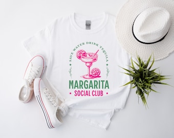 Margarita Social Club T-shirt, Tequila Tee, Beach Girls Trip Shirt, Vacation Cruise Gifts, Bachelorette Matching Shirts