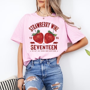 Strawberry Vintage Shirt, Vintage Retro Band Tee, Strawberry Wine Lovers Shirt, Summer's Graphic Tee, Retro Inspired Shirt image 1