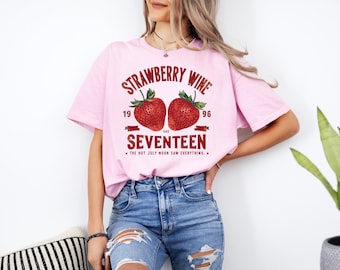 Strawberry Vintage Shirt, Vintage Retro Band Tee, Strawberry Wine Lovers Shirt, Summer's Graphic Tee, Retro Inspired Shirt