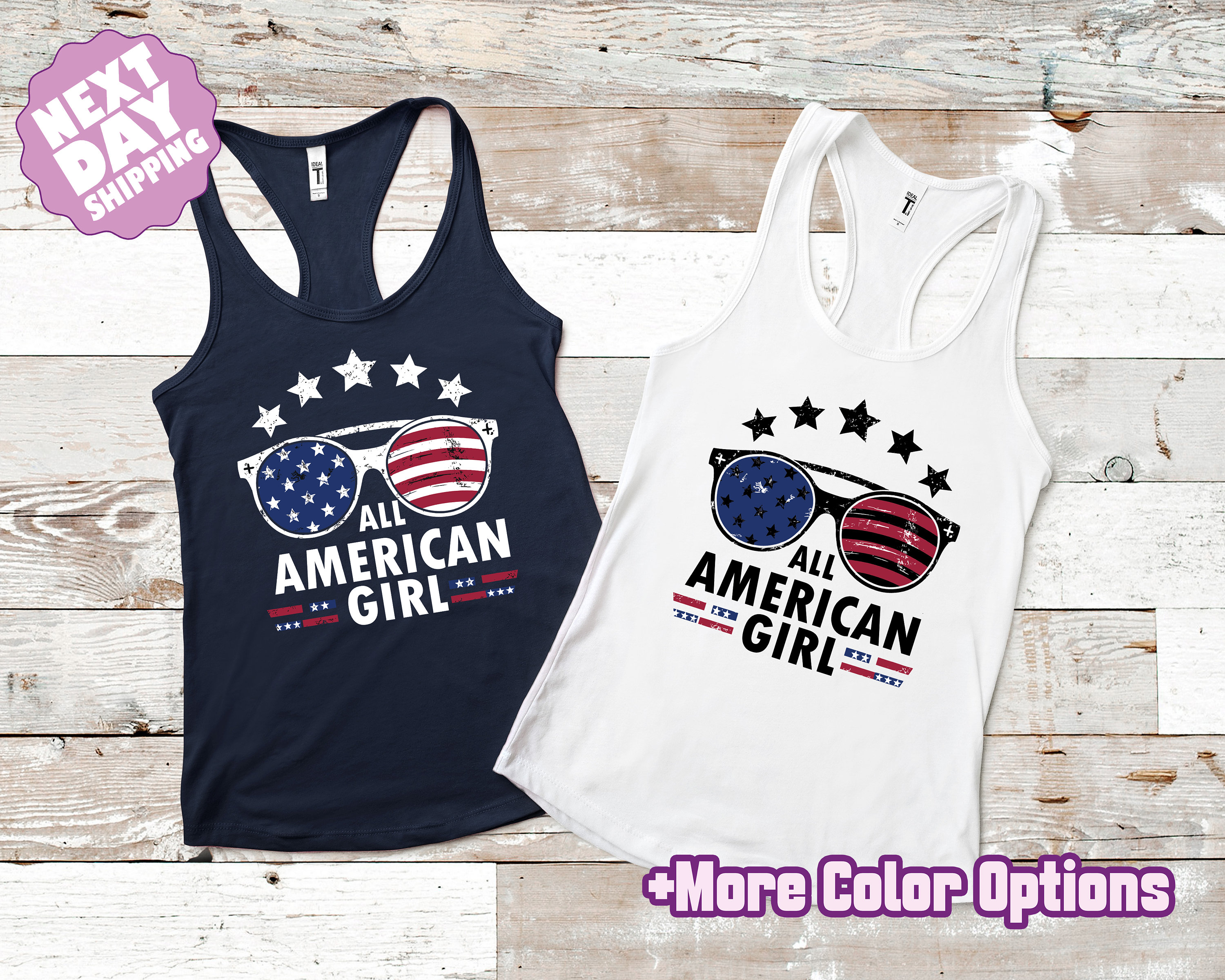 All American Girl Tank Top, 4th of July Tank, Patriotic Tank
