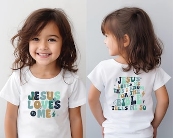 Jesus Loves Me Toddler Shirt, Christian Kids Shirt, Bible School Toddler Tee, Jesus Loves Me T-Shirt, Religious Tee