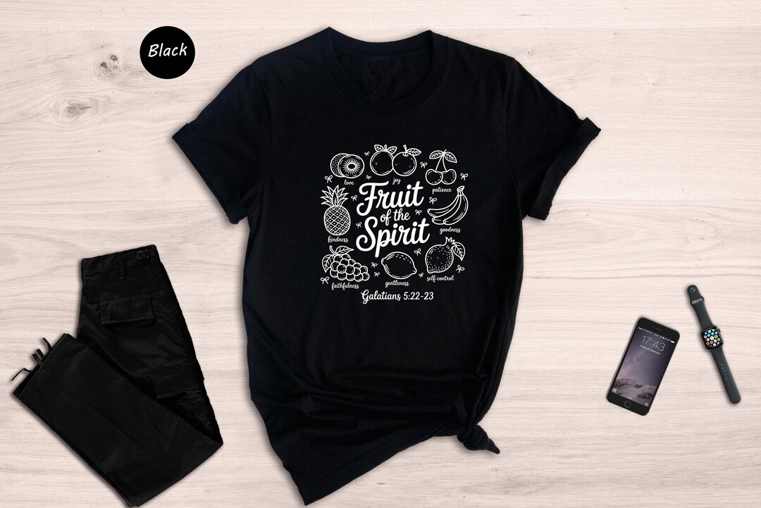Fruit of the Spirit Shirt, Christian Shirt, Doodle Bible Verse Shirt ...