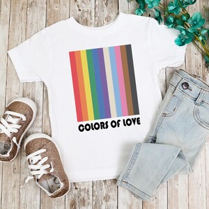 Colors of Love Toddler Shirt, Pride Shirt, Pride Flag Shirt, Love Is Love Shirt, LGBTQ+ Rainbow Shirt, Pride Month Tee
