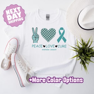 Ovarian Cancer Shirt, Support Shirt, Ovarian Cancer Patient Gift, Heart Shirts, Cancer Survivor Shirt, Cancer Awareness Tee