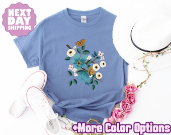 Wildflower Tshirt, Wild Flowers Shirt, Floral Tshirt, Flower Shirt, Gift for Women, Plant Ladies Shirt