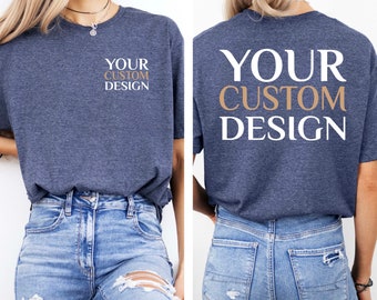 Personalized Gifts Custom Logo Shirt, Custom Shirt, Gifts for Friends, Custom Couple Shirt, Your Custom Text, Front and Back Shirt