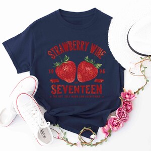Strawberry Vintage Shirt, Vintage Retro Band Tee, Strawberry Wine Lovers Shirt, Summer's Graphic Tee, Retro Inspired Shirt image 4