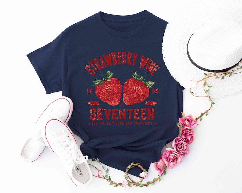 Strawberry Vintage Shirt, Vintage Retro Band Tee, Strawberry Wine Lovers Shirt, Summer's Graphic Tee, Retro Inspired Shirt image 4