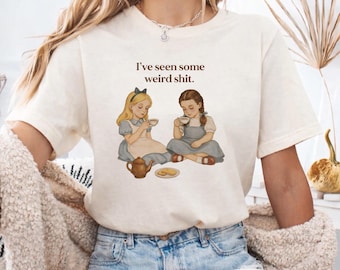 Weird Stuff Vintage Girls Graphic Tee, Sarcastic Retro Shirt for Women, Dark Humor Introvert Alternative Gift