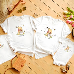 Custom Est Mama Bear Papa Bear and Baby Bear Shirt, Family Bear Matching Shirt, Cute Baby Bear Shirt, Baby Shower Shirts for New Mom and Dad