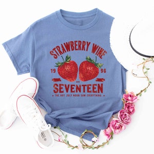 Strawberry Vintage Shirt, Vintage Retro Band Tee, Strawberry Wine Lovers Shirt, Summer's Graphic Tee, Retro Inspired Shirt image 6
