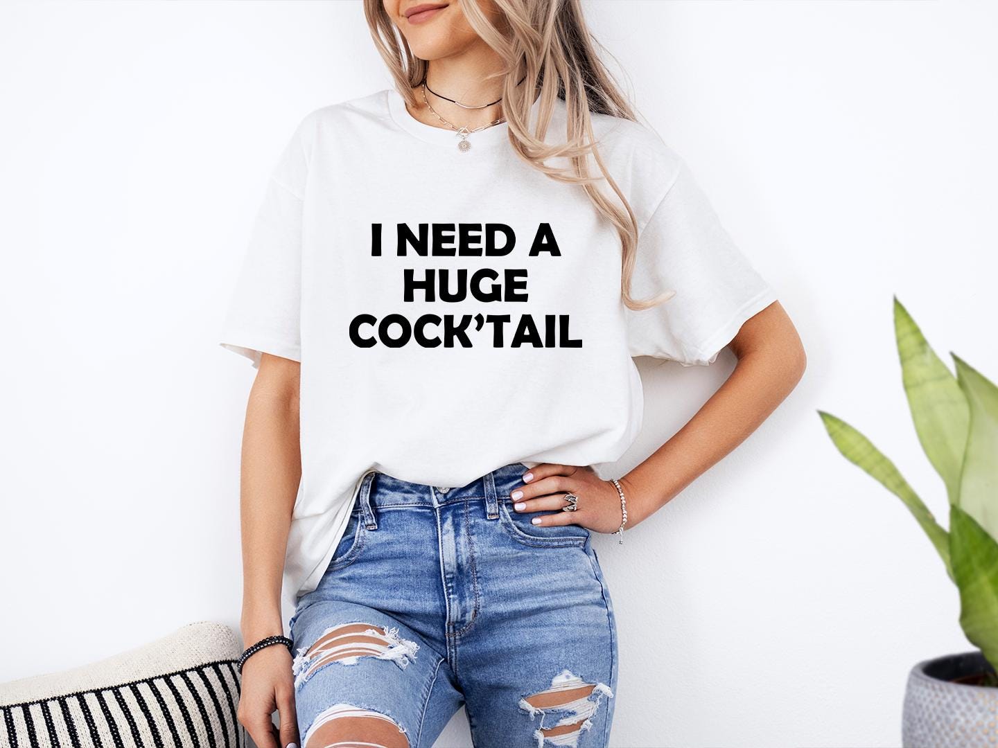 I Need A Huge Cock Tail Shirt, Funny Adult Humor Drinking T-shirt, Inappropriate Shirts, Sarcasm Shirt, Funny Shirt, Funny Adulting Shirt