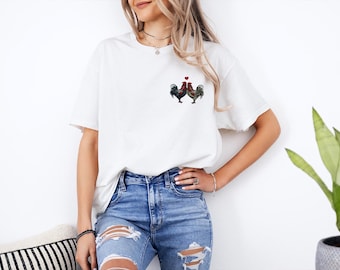 Cottagecore Chicken Shirt, Cute Chicken Lovers Gift For Mom Grandma, Farmer Shirt, Farm Life, Backyard Chickens, Farmer Gift