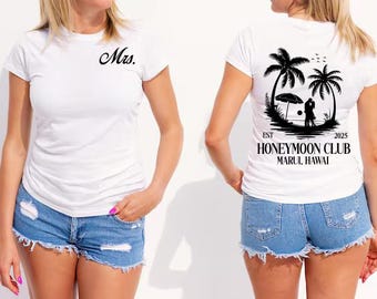 Custom Mr And Mrs Shirts,couples Honeymoon Club Shirt, Just Married Shirt,couples Matching Comfort Colors® Shirt,honeymoon Gift For Newlywed
