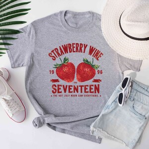 Strawberry Vintage Shirt, Vintage Retro Band Tee, Strawberry Wine Lovers Shirt, Summer's Graphic Tee, Retro Inspired Shirt image 7